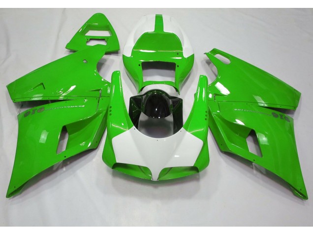 1993-2005 Gloss Green & White Ducati 996 748 916 998 Motorcycle Fairings Canada