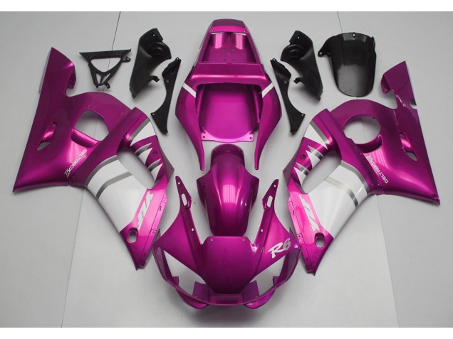 1998-2002 Pink & White Yamaha R6 Motorcycle Fairings Canada