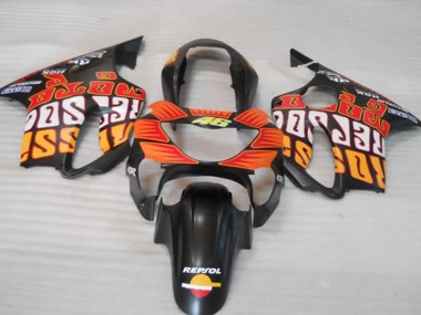 1999-2000 Matte Orange Black and Red Honda CBR600 F4 Motorcycle Fairings Canada