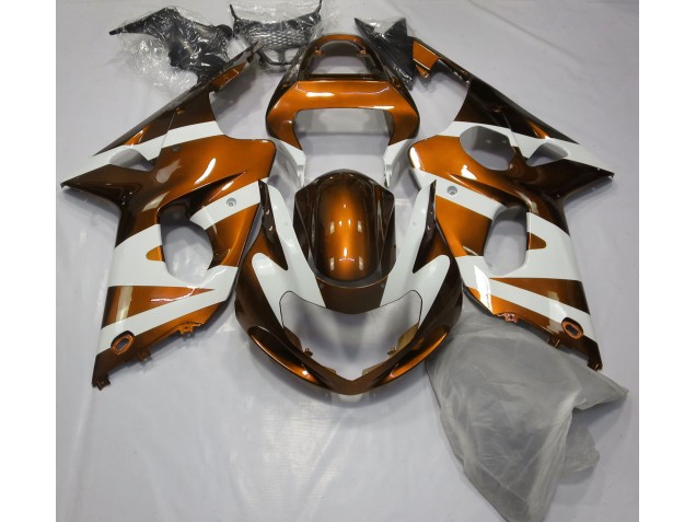 2000-2002 Gloss Orange & White Suzuki GSXR 1000 Motorcycle Fairings Canada