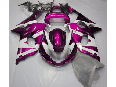 2000-2002 Gloss Pink & White Suzuki GSXR 1000 Motorcycle Fairings Canada