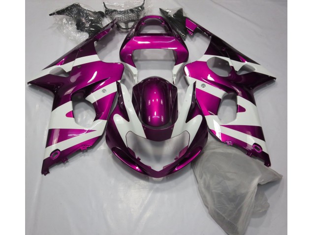 2000-2002 Gloss Pink & White Suzuki GSXR 1000 Motorcycle Fairings Canada