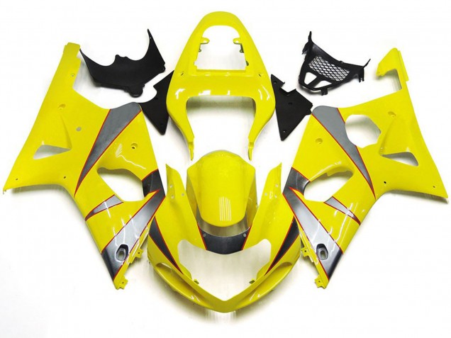 2000-2002 Gloss Yellow and Silver R Kit Suzuki GSXR 1000 Motorcycle Fairings Canada