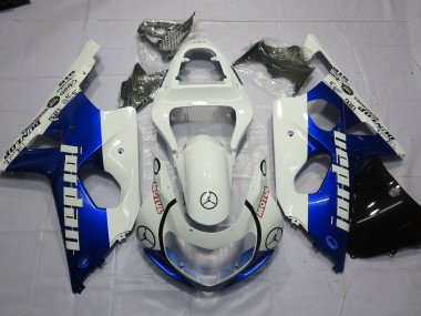 2000-2002 Jordan Blue and White Suzuki GSXR 1000 Motorcycle Fairings Canada