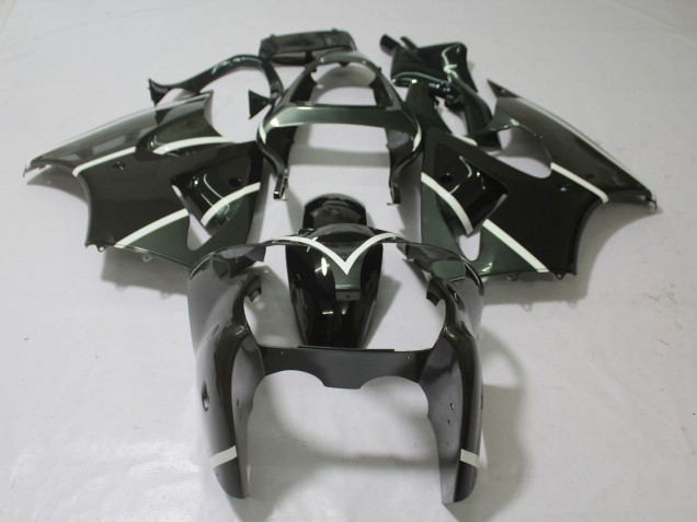 2000-2002 Metallic Grey & Black Kawasaki ZX6R Motorcycle Fairings Canada