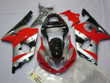 2000-2002 Red Silver and Black Suzuki GSXR 1000 Motorcycle Fairings Canada