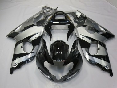 2000-2002 Silver and Black Suzuki GSXR 1000 Motorcycle Fairings Canada