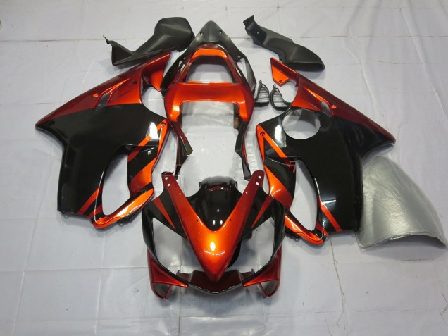 2001-2003 Deep Orange and Black Honda CBR600 F4i Motorcycle Fairings Canada