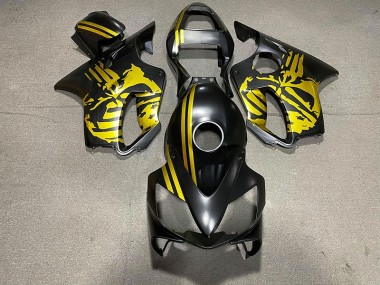 2001-2003 Matte Black & Gold Skull Honda CBR600 F4i Motorcycle Fairings Canada