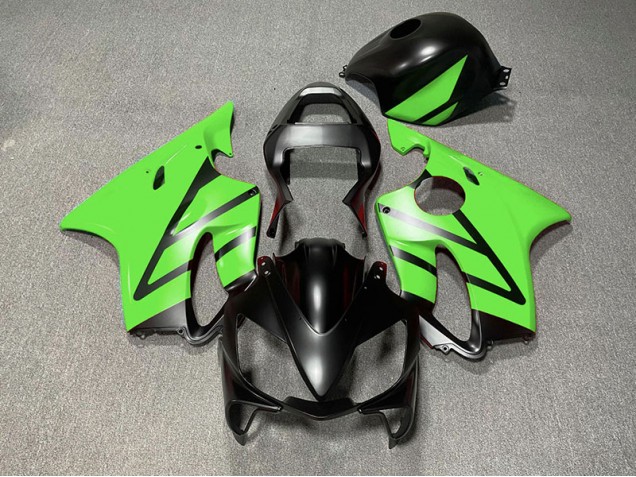 2001-2003 Matte Black and Green Honda CBR600 F4i Motorcycle Fairings Canada