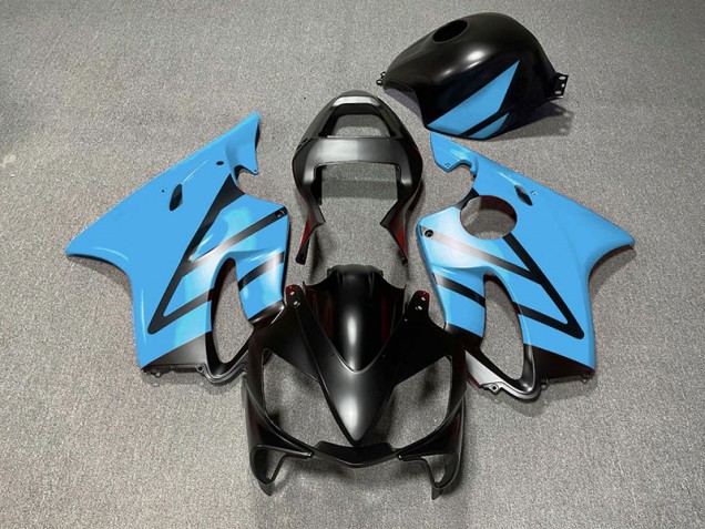 2001-2003 Matte Black and Light Blue Honda CBR600 F4i Motorcycle Fairings Canada