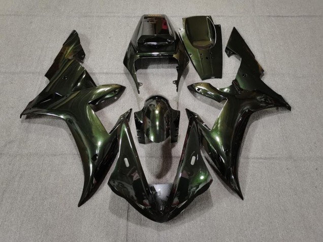 2002-2003 Forest Green & Gold Yamaha R1 Motorcycle Fairings Canada