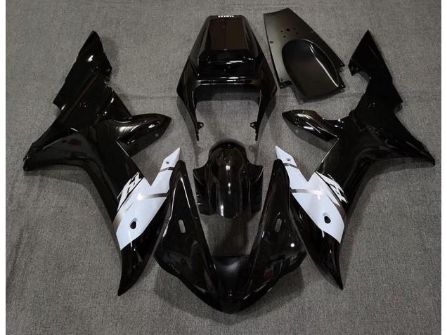 2002-2003 Gloss Black White and Silver Yamaha R1 Motorcycle Fairings Canada