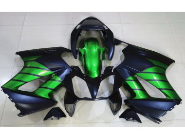 2002-2012 Matte Black & Green Honda VFR800 Motorcycle Fairings Canada