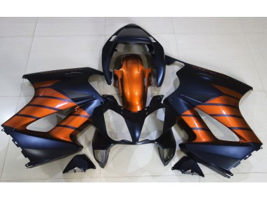 2002-2012 Matte Black & Orange Honda VFR800 Motorcycle Fairings Canada