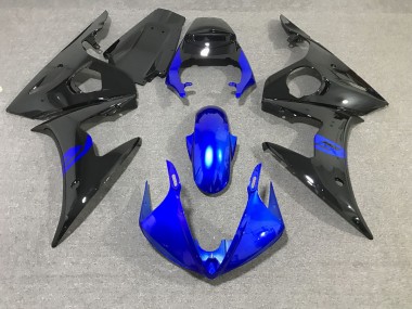 2003-2005 Black and Blue Gloss Yamaha R6 Motorcycle Fairings Canada