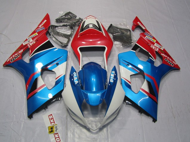 2003-2004 Blue and Red Suzuki GSXR 1000 Motorcycle Fairings Canada