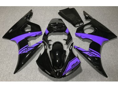 2003-2005 Gloss Black and Purple Yamaha R6 Motorcycle Fairings Canada