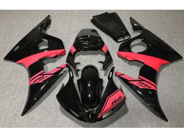 2003-2005 Gloss Black and Red Yamaha R6 Motorcycle Fairings Canada