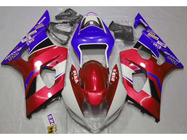 2003-2004 Gloss Candy Red and Blue Suzuki GSXR 1000 Motorcycle Fairings Canada