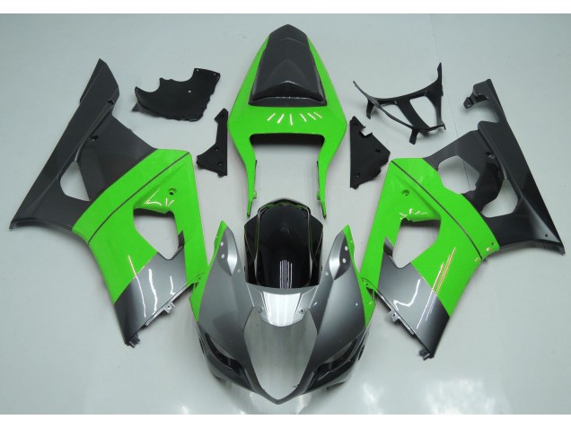 2003-2004 Green Silver and Black Suzuki GSXR 1000 Motorcycle Fairings Canada