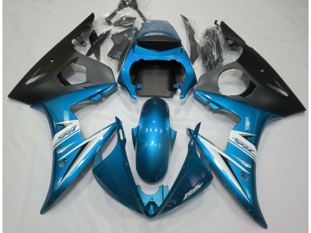 2003-2005 Light Blue & White Yamaha R6 Motorcycle Fairings Canada