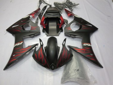 2003-2005 Matte red flame Yamaha R6 Motorcycle Fairings Canada