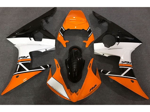 2003-2005 Orange White and Black Yamaha R6 Motorcycle Fairings Canada