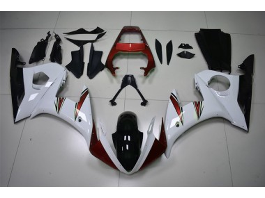 2003-2005 Gloss White & Red Accents Yamaha R6 Motorcycle Fairings Canada