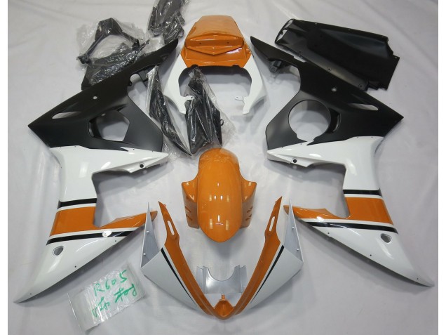 2003-2005 Gloss White and Orange Yamaha R6 Motorcycle Fairings Canada