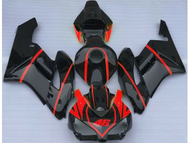 2004-2005 Gloss Black & Red Honda CBR1000RR Motorcycle Fairings Canada