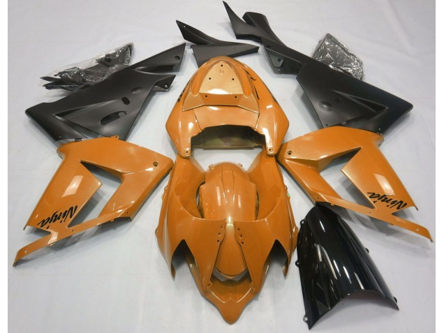 2004-2005 Pearl Orange & Black Kawasaki ZX10R Motorcycle Fairings Canada