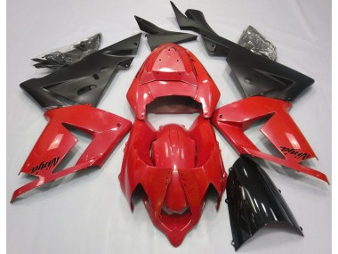 2004-2005 Pearl Red & Black Kawasaki ZX10R Motorcycle Fairings Canada