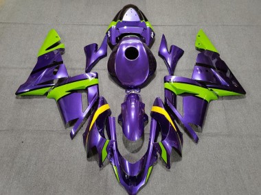 2004-2005 Purple Green and Yellow Kawasaki ZX10R Motorcycle Fairings Canada