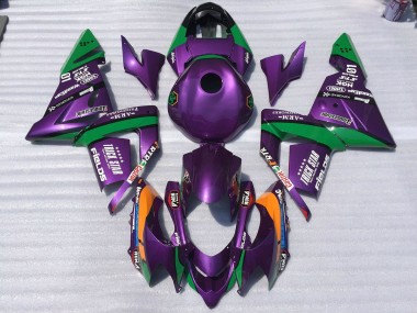 2004-2005 Purple and Green Trickstar Kawasaki ZX10R Motorcycle Fairings Canada