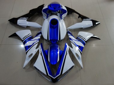 2004-2006 Gloss White and Blue Yamaha R1 Motorcycle Fairings Canada