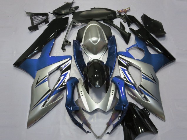 2005-2006 Blue Silver and Black Suzuki GSXR 1000 Motorcycle Fairings Canada