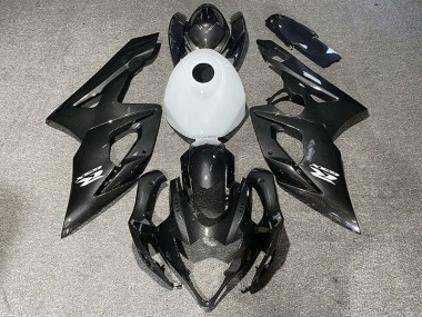 2005-2006 Carbon Fiber Style & Gloss White Suzuki GSXR 1000 Motorcycle Fairings Canada