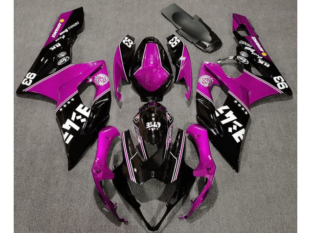 2005-2006 Gloss Pink and Black Custom Suzuki GSXR 1000 Motorcycle Fairings Canada