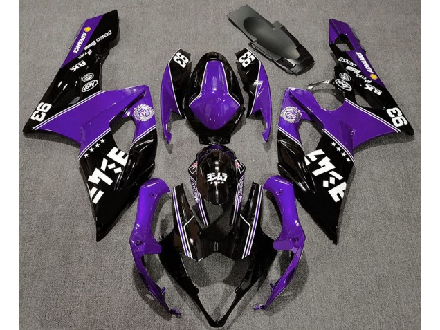 2005-2006 Gloss Purple and Black Custom Suzuki GSXR 1000 Motorcycle Fairings Canada