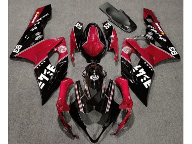 2005-2006 Gloss Red and Black Custom Suzuki GSXR 1000 Motorcycle Fairings Canada