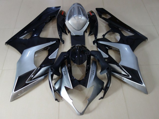 2005-2006 Gloss Silver and Black Suzuki GSXR 1000 Motorcycle Fairings Canada