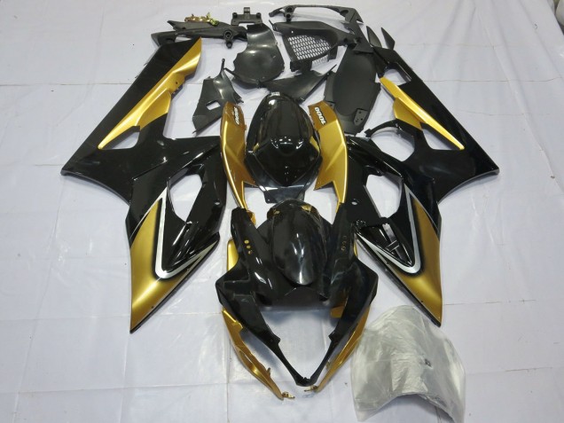 2005-2006 Gold and Black Suzuki GSXR 1000 Motorcycle Fairings Canada