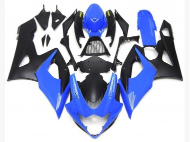 2005-2006 Light Gloss Blue and Matte Black Lowers Suzuki GSXR 1000 Motorcycle Fairings Canada