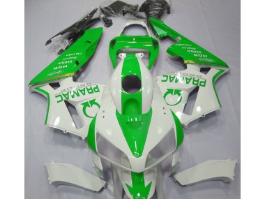 2005-2006 Light Green and White Pramac Honda CBR600RR Motorcycle Fairings Canada