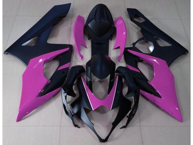 2005-2006 Matte Black & Pink Suzuki GSXR 1000 Motorcycle Fairings Canada