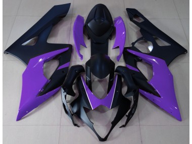 2005-2006 Matte Black & Purple Suzuki GSXR 1000 Motorcycle Fairings Canada