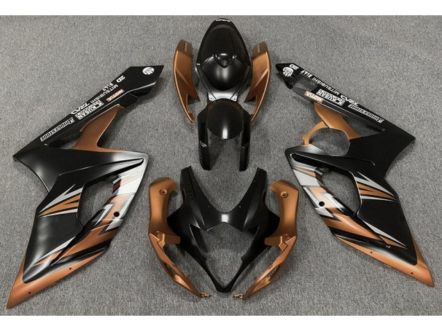 2005-2006 Matte Black and Bronze Suzuki GSXR 1000 Motorcycle Fairings Canada