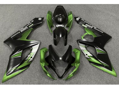 2005-2006 Matte Black and Green Suzuki GSXR 1000 Motorcycle Fairings Canada