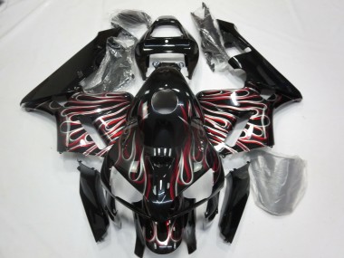 2005-2006 Silver and Red Flame Honda CBR600RR Motorcycle Fairings Canada